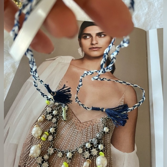 New - Anthropologie pearl accents statement necklace - Picture 3 of 6